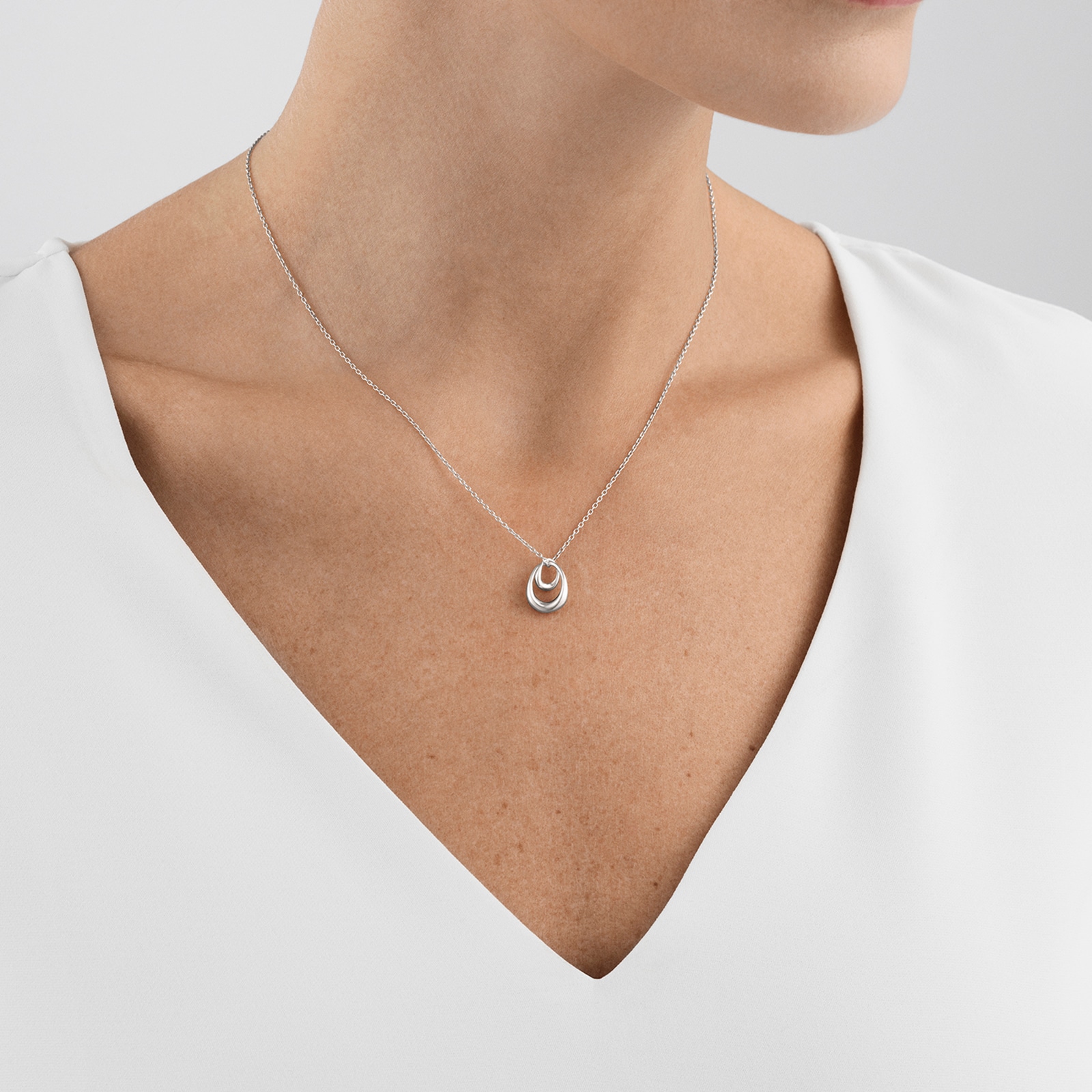 Georg Jensen Sterling Silver Offspring Pendant Small Georg Jensen Sterling Silver Offspring Pendant Small